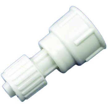 Flair-It 16869 Tube Adapter, 3/8 x 3/4 in, PEX Ballcock, Polyoxymethylene, White