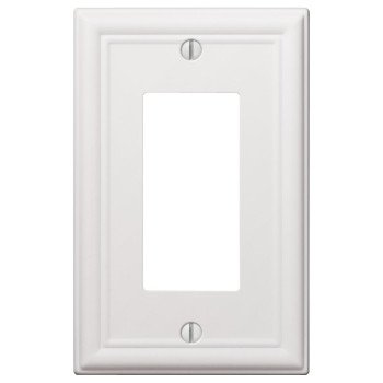 Amerelle 149RW Wallplate, 4-7/8 in L, 3-1/8 in W, 1 -Gang, Steel, White