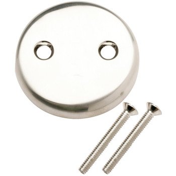 Plumb Pak PP826-11BN Overflow Tub Face Plate, Brushed Nickel, For: Bath Drains