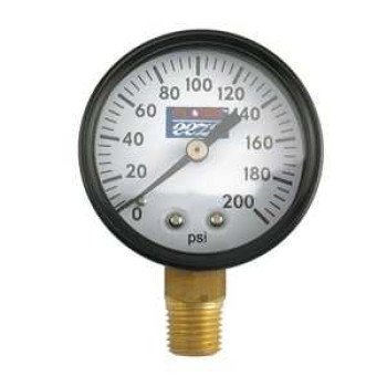 Boshart PG-200 Series PENL-PG200 Pressure Gauge, 1/4 in Connection, MPT, 2 in Dial, Steel Gauge Case, 0 to 200 psi