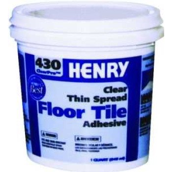 Henry 430 ClearPro 12097 Floor Adhesive, Clear, 1 qt Pail