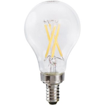 Sylvania 40774 Natural LED Bulb, Decorative, A15 Lamp, 40 W Equivalent, E12 Candelabra Lamp Base, Dimmable, Clear