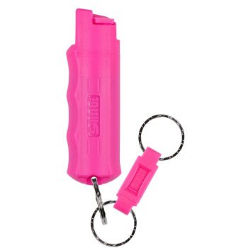 Sabre HC-NBCF-02 Key Case Pepper Spray with Quick Release Key Ring, Liquid, Pink, Pungent, 0.54 oz