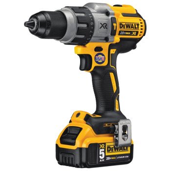 DEWALT DCD996P2 Hammer Drill Kit, Battery Included, 20 V, 5 Ah, 1/2 in Chuck, Ratcheting Chuck, 0 to 38,250 bpm