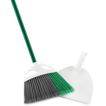 Libman PRECISION ANGLE Series 206 Bristle, 10-1/2 in Sweep Face, 5 in L Trim, PET Bristle, 53 in L, Steel