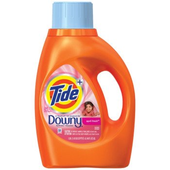 Tide Plus A Touch of Downy Series 80763421 Regular Laundry Detergent, 42 fl-oz, Bottle, Liquid, April Fresh