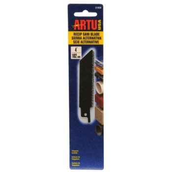 ARTU 01806 Reciprocating Saw Blade, 3/4 in W, 4 in L, 12 TPI, Tungsten Carbide Cutting Edge