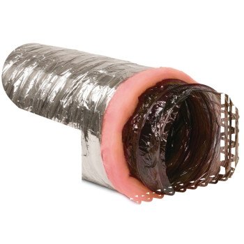 Imperial MEA-0310 Air Duct, 10 ft L, Polyester, Silver