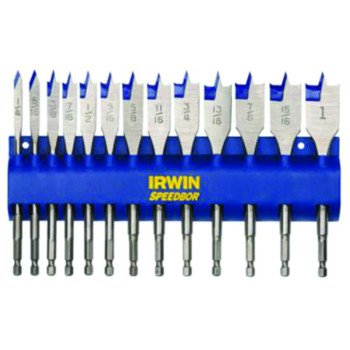 IRWIN 88887 Spade Bit Set, Standard, 13-Piece, Carbon Steel