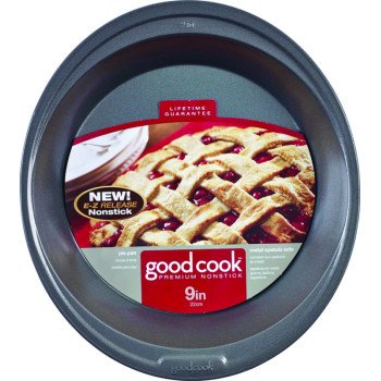 Goodcook 04035 Pie Pan, 9 in Dia, 13-1/2 in OAL, Steel, Non-Stick: Yes, Dishwasher Safe: No