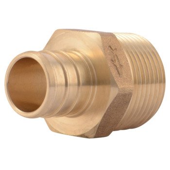 SharkBite UC134LFA10 Pipe Connector, 3/4 in, MNPT, Brass, 160 psi Pressure