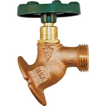 Arrowhead Brass 255 Series 255LF Sillcock, 1/2 x 3/4 in Connection, FIP x Male Hose Threaded, Solid Flange