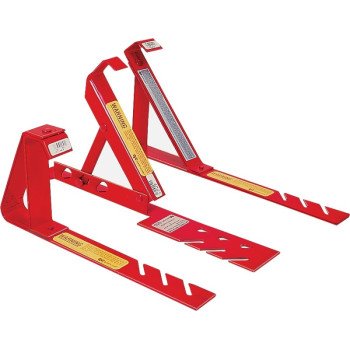 Qualcraft 2501 Fixed Roof Bracket, Adjustable, Steel, Red, Powder-Coated, For: 12/12 Fixed Pitch Roofs