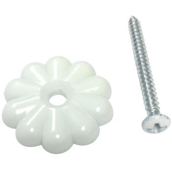 US Hardware D-138B Rosette Button, Plastic, 24/BAG