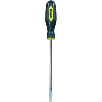 STANLEY 60-004 Screwdriver, 1/4 in Drive, Slotted Drive, 8 in OAL, 7-7/8 in L Shank, Plastic Handle, Ergonomic Handle