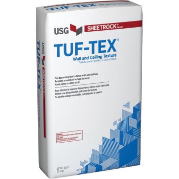 USG 540901 Wall and Ceiling Texture, Powder, Low to Odorless, Gray/Off-White, 50 lb Bag