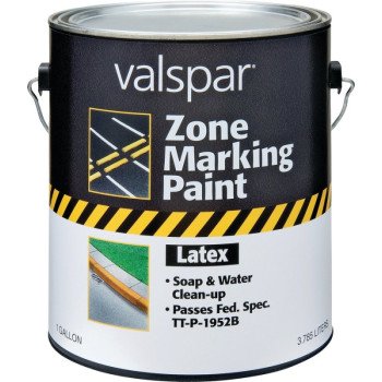 Valspar 024.0000136.007 Field and Zone Marking Paint, Flat, Yellow, 1 gal, Pail