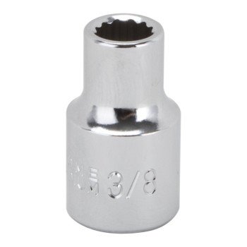 Vulcan MT6514715 Drive Socket, 3/8 in Socket, 1/2 in Drive, 12-Point, Chrome Vanadium Steel, Chrome