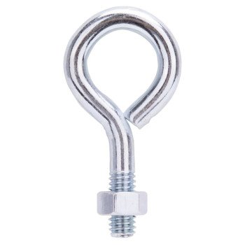 ProSource LR276 Eye Bolt, 7.8 mm Thread, Machine Thread, 3/4 in L Thread, 1-3/16 in Dia Eye, 239 lb Working Load, Steel