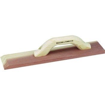 Marshalltown 144 Hand Float, 16 in L Blade, 3-1/2 in W Blade, 3/4 in Thick Blade, Redwood Blade, Wood Handle