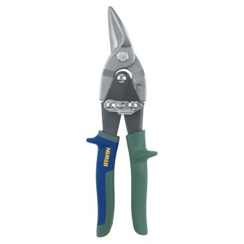 Irwin 2073112 Aviation Snip, 10 in OAL, 1-5/16 in L Cut, Right Cut, Steel Blade, Double-Dipped Handle, Red Handle