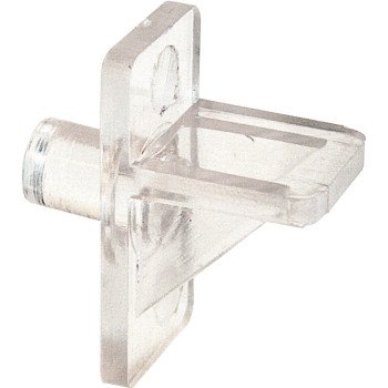 Prime-Line U 10136 Shelf Support Peg 5 lb, Plastic, Clear, Wall Mounting, 8/PK