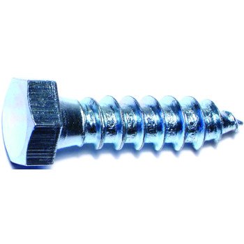 Midwest Fastener 01313 Lag Screw, 3/8 in Thread, 1-1/2 in OAL, Zinc