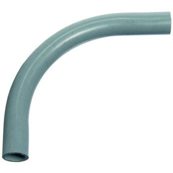 Carlon UB9AJ-CAR Elbow, 2 in Trade Size, 90 deg Angle, SCH 80 Schedule Rating, PVC, Plain End, Gray