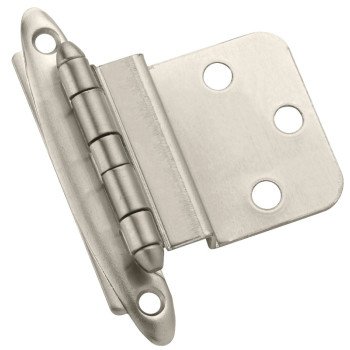 Amerock 1887597 Cabinet Hinge, 3/8 in Inset, Satin Nickel