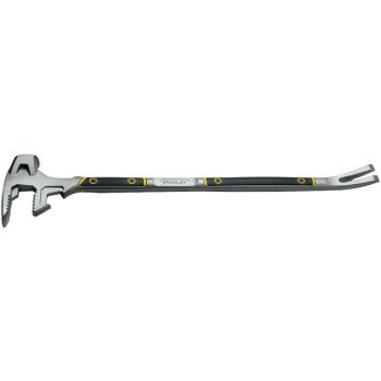 STANLEY 55-120 Utility Bar, 30 in L, Beveled Tip, 2 in Tip, HCS, 1 in Dia