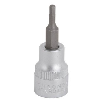 Vulcan 3506005020 Hex Bit Socket, 3 mm Tip, 3/8 in Drive, Chrome, 1-7/8 in OAL