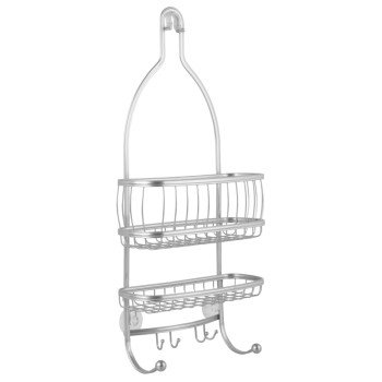 iDESIGN 61886 Shower Caddy, 2-Shelf, Steel, 4 in OAW, 22 in OAH, 10 in OAD