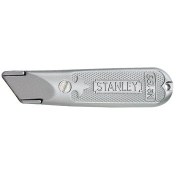 STANLEY 10-209 Utility Knife, 3 in W Blade, HCS Blade, Straight Handle, Gray Handle