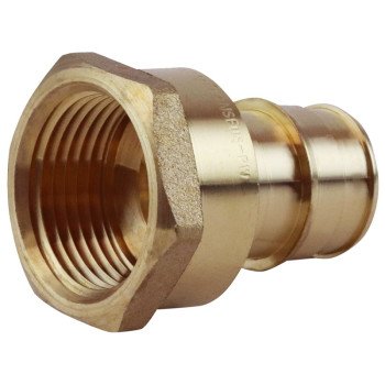 Apollo EPXFA3434 Pipe Adapter, 3/4 in, PEX-A Barb x FPT, Brass, 200 psi Pressure