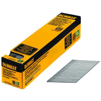 DEWALT DCA15250G-2 Finish Nail, 2-1/2 in L, 15, Galvanized Steel, Round Head, Smooth Shank