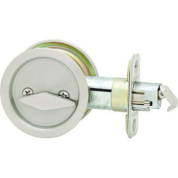 Kwikset 335 15 RND Privacy, Satin Nickel, 2-3/8 in Backset