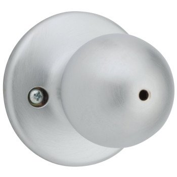 Weiser Yukon Series 9GAC3310-013 Privacy Door Knob, 1-7/8 in Dia Knob, Satin Chrome