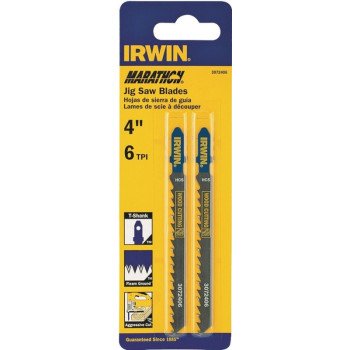 Irwin 3072406 Jig Saw Blade, 4 in L, 6 TPI