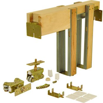 Johnson Hardware 203068PF Pocket Door Frame Kit, 400 lb Max Weight per Door