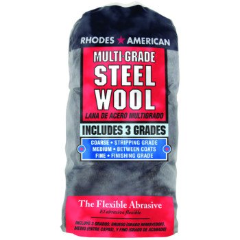 Homax 1021114 Steel Wool, #0, #000, #3 Grit, Extra Fine, Fine, Medium