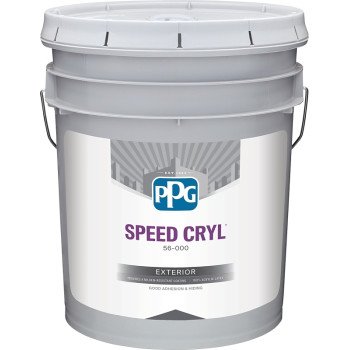 PPG SPEED CRYL 56-110XI-05 Exterior Paint, Flat, Pastel Base/White, 5 gal