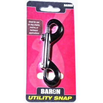 Baron C-161 Bolt Snap, 60 lb Working Load, Zinc, Nickel