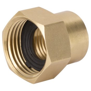 Landscapers Select GHADTRS-5 Hose Connector, 1/2 x 3/4 in, FNPT x FNH, Brass, Brass