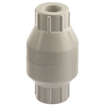 Boshart U1710-05 In-Line Check Valve, 1/2 in, Threaded, 100 psi Pressure, PVC Body