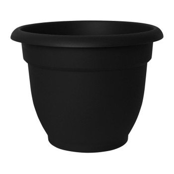 Bloem 20-56908 Planter, 7 in H, 8-3/4 in W, Plastic, Black