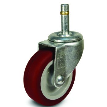 Dh Casters C-LI30GRPUS Swivel Caster, 3 in Dia Wheel, 1 in W Wheel, Polyurethane Wheel, 125 lb