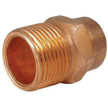 Elkhart Products 104 Series 30330 Pipe Adapter, 3/4 in, Sweat x MNPT, Copper