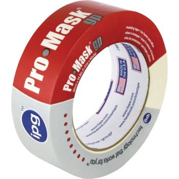 IPG 5102-1.5 Masking Tape, 60 yd L, 1-1/2 in W, Smooth Crepe Paper Backing, Beige