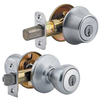 Kwikset 690T 26DCP6ALRCSK6 Combination Lockset, Knob Handle, Tylo Design, Satin Chrome, 3 Grade