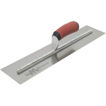 Marshalltown MXS57D Finishing Trowel, 14 in L Blade, 3 in W Blade, Spring Steel Blade, Square End, Curved Handle